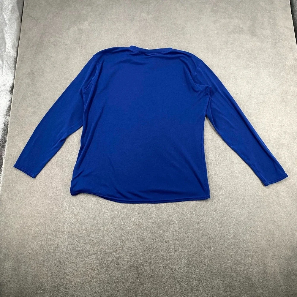 Vintage Patagonia Capilene Base Layer Top Mens Medium Blue Henley Neck Athletic